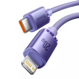 Baseus Baseus Crystal Shine Series kabel przewód USB do szybkiego ładowania i transferu danych USB Typ C - Lightning 20W 2m fioletowy (