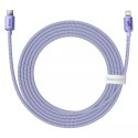 Baseus Baseus Crystal Shine Series kabel przewód USB do szybkiego ładowania i transferu danych USB Typ C - Lightning 20W 2m fioletowy (