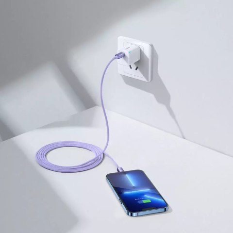 Baseus Baseus Crystal Shine Series kabel przewód USB do szybkiego ładowania i transferu danych USB Typ C - Lightning 20W 2m fioletowy ( Baseus Baseus Crystal Shine Series kabel przewód USB do szybkiego ładowania i transferu danych USB Typ C - Lightning 20W 2m fioletowy (