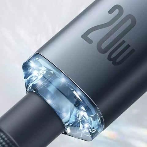 Baseus Baseus Crystal Shine Series kabel przewód USB do szybkiego ładowania i transferu danych USB Typ C - Lightning 20W 2m fioletowy ( Baseus Baseus Crystal Shine Series kabel przewód USB do szybkiego ładowania i transferu danych USB Typ C - Lightning 20W 2m fioletowy (