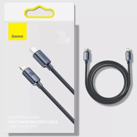 Baseus Baseus Crystal Shine Series kabel przewód USB do szybkiego ładowania i transferu danych USB Typ C - Lightning 20W 2m fioletowy ( Baseus Baseus Crystal Shine Series kabel przewód USB do szybkiego ładowania i transferu danych USB Typ C - Lightning 20W 2m fioletowy (
