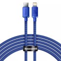 Baseus Baseus Crystal Shine Series kabel przewód USB do szybkiego ładowania i transferu danych USB Typ C - Lightning 20W 2m niebieski (