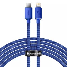 Baseus Baseus Crystal Shine Series kabel przewód USB do szybkiego ładowania i transferu danych USB Typ C - Lightning 20W 2m niebieski (
