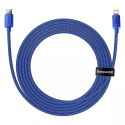 Baseus Baseus Crystal Shine Series kabel przewód USB do szybkiego ładowania i transferu danych USB Typ C - Lightning 20W 2m niebieski (