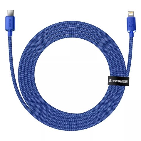 Baseus Baseus Crystal Shine Series kabel przewód USB do szybkiego ładowania i transferu danych USB Typ C - Lightning 20W 2m niebieski ( Baseus Baseus Crystal Shine Series kabel przewód USB do szybkiego ładowania i transferu danych USB Typ C - Lightning 20W 2m niebieski (