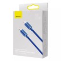 Baseus Baseus Crystal Shine Series kabel przewód USB do szybkiego ładowania i transferu danych USB Typ C - Lightning 20W 2m niebieski (