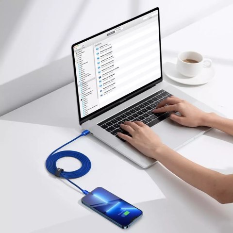 Baseus Baseus Crystal Shine Series kabel przewód USB do szybkiego ładowania i transferu danych USB Typ C - Lightning 20W 2m niebieski ( Baseus Baseus Crystal Shine Series kabel przewód USB do szybkiego ładowania i transferu danych USB Typ C - Lightning 20W 2m niebieski (