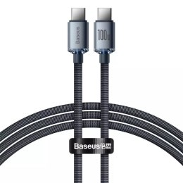 Baseus Baseus Crystal Shine Series kabel przewód USB do szybkiego ładowania i transferu danych USB Typ C - USB Typ C 100W 1,2m czarny (