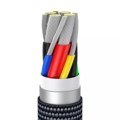 Baseus Baseus Crystal Shine Series kabel przewód USB do szybkiego ładowania i transferu danych USB Typ C - USB Typ C 100W 1,2m czarny ( Baseus Baseus Crystal Shine Series kabel przewód USB do szybkiego ładowania i transferu danych USB Typ C - USB Typ C 100W 1,2m czarny (