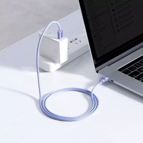 Baseus Baseus Crystal Shine Series kabel przewód USB do szybkiego ładowania i transferu danych USB Typ C - USB Typ C 100W 1,2m fioletow Baseus Baseus Crystal Shine Series kabel przewód USB do szybkiego ładowania i transferu danych USB Typ C - USB Typ C 100W 1,2m fioletow