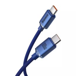 Baseus Baseus Crystal Shine Series kabel przewód USB do szybkiego ładowania i transferu danych USB Typ C - USB Typ C 100W 1,2m niebiesk