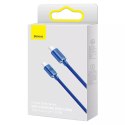 Baseus Baseus Crystal Shine Series kabel przewód USB do szybkiego ładowania i transferu danych USB Typ C - USB Typ C 100W 1,2m niebiesk