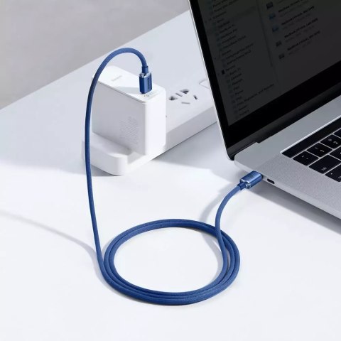 Baseus Baseus Crystal Shine Series kabel przewód USB do szybkiego ładowania i transferu danych USB Typ C - USB Typ C 100W 1,2m niebiesk Baseus Baseus Crystal Shine Series kabel przewód USB do szybkiego ładowania i transferu danych USB Typ C - USB Typ C 100W 1,2m niebiesk