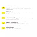 Baseus Baseus Crystal Shine Series kabel przewód USB do szybkiego ładowania i transferu danych USB Typ C - USB Typ C 100W 1,2m niebiesk