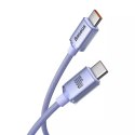 Baseus Baseus Crystal Shine Series kabel przewód USB do szybkiego ładowania i transferu danych USB Typ C - USB Typ C 100W 2m fioletowy 