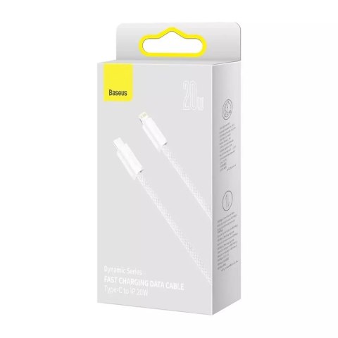 Baseus Baseus Dynamic kabel USB Typ C - Lightning Power Delivery 20W 1m biały (CALD000002) Baseus Baseus Dynamic kabel USB Typ C - Lightning Power Delivery 20W 1m biały (CALD000002)