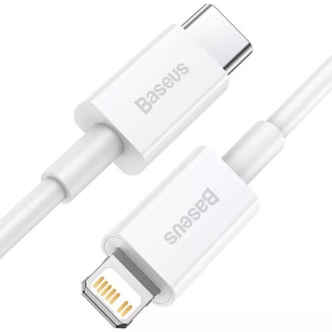 Baseus Baseus Superior kabel USB Typ C - Lightning Power Delivery 20 W 1 m Biały (CATLYS-A02) Baseus Baseus Superior kabel USB Typ C - Lightning Power Delivery 20 W 1 m Biały (CATLYS-A02)