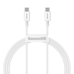 Baseus Baseus Superior kabel przewód USB Typ C - USB Typ C szybkie ładowanie Quick Charge / Power Delivery / FCP 100W 5A 20V 1m biały (