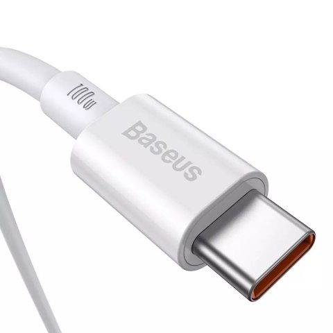 Baseus Baseus Superior kabel przewód USB Typ C - USB Typ C szybkie ładowanie Quick Charge / Power Delivery / FCP 100W 5A 20V 1m biały ( Baseus Baseus Superior kabel przewód USB Typ C - USB Typ C szybkie ładowanie Quick Charge / Power Delivery / FCP 100W 5A 20V 1m biały (