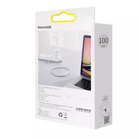 Baseus Baseus Superior kabel przewód USB Typ C - USB Typ C szybkie ładowanie Quick Charge / Power Delivery / FCP 100W 5A 20V 1m biały ( Baseus Baseus Superior kabel przewód USB Typ C - USB Typ C szybkie ładowanie Quick Charge / Power Delivery / FCP 100W 5A 20V 1m biały (