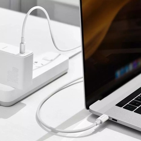 Baseus Baseus Superior kabel przewód USB Typ C - USB Typ C szybkie ładowanie Quick Charge / Power Delivery / FCP 100W 5A 20V 1m biały ( Baseus Baseus Superior kabel przewód USB Typ C - USB Typ C szybkie ładowanie Quick Charge / Power Delivery / FCP 100W 5A 20V 1m biały (