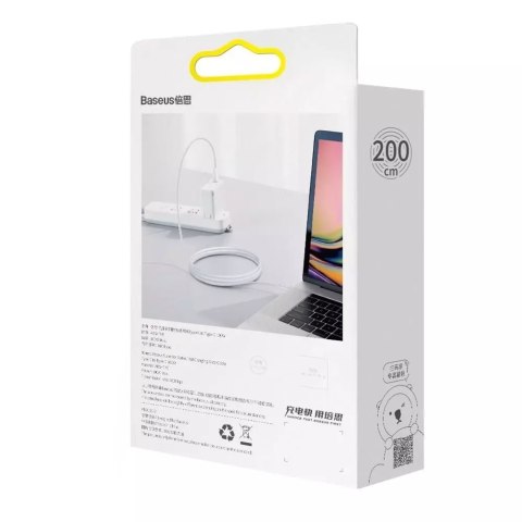 Baseus Baseus Superior kabel przewód USB Typ C - USB Typ C szybkie ładowanie Quick Charge / Power Delivery / FCP 100W 5A 20V 2m biały ( Baseus Baseus Superior kabel przewód USB Typ C - USB Typ C szybkie ładowanie Quick Charge / Power Delivery / FCP 100W 5A 20V 2m biały (