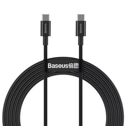Baseus Baseus Superior kabel przewód USB Typ C - USB Typ C szybkie ładowanie Quick Charge / Power Delivery / FCP 100W 5A 20V 2m czarny Baseus Baseus Superior kabel przewód USB Typ C - USB Typ C szybkie ładowanie Quick Charge / Power Delivery / FCP 100W 5A 20V 2m czarny