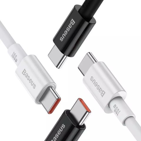 Baseus Baseus Superior kabel przewód USB Typ C - USB Typ C szybkie ładowanie Quick Charge / Power Delivery / FCP 100W 5A 20V 2m czarny Baseus Baseus Superior kabel przewód USB Typ C - USB Typ C szybkie ładowanie Quick Charge / Power Delivery / FCP 100W 5A 20V 2m czarny