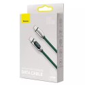 Baseus Baseus kabel USB Typ C - USB Typ C 100W (20V / 5A) Power Delivery z wyświetlaczem ekranem miernik mocy 2m zielony (CATSK-C06)