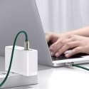 Baseus Baseus kabel USB Typ C - USB Typ C 100W (20V / 5A) Power Delivery z wyświetlaczem ekranem miernik mocy 2m zielony (CATSK-C06)