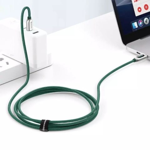Baseus Baseus kabel USB Typ C - USB Typ C 100W (20V / 5A) Power Delivery z wyświetlaczem ekranem miernik mocy 2m zielony (CATSK-C06) Baseus Baseus kabel USB Typ C - USB Typ C 100W (20V / 5A) Power Delivery z wyświetlaczem ekranem miernik mocy 2m zielony (CATSK-C06)