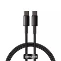 Baseus Baseus kabel USB Typ C - USB Typ C szybkie ładowanie Power Delivery Quick Charge 100 W 5 A 1 m czarny (CATWJ-01)