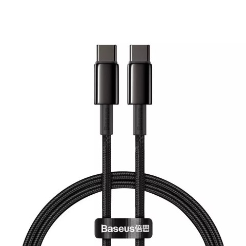 Baseus Baseus kabel USB Typ C - USB Typ C szybkie ładowanie Power Delivery Quick Charge 100 W 5 A 1 m czarny (CATWJ-01)