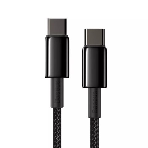 Baseus Baseus kabel USB Typ C - USB Typ C szybkie ładowanie Power Delivery Quick Charge 100 W 5 A 1 m czarny (CATWJ-01) Baseus Baseus kabel USB Typ C - USB Typ C szybkie ładowanie Power Delivery Quick Charge 100 W 5 A 1 m czarny (CATWJ-01)