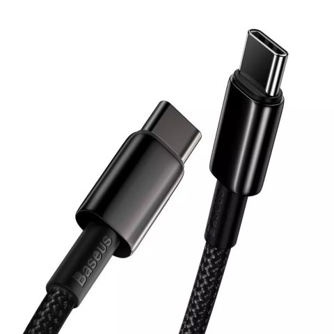 Baseus Baseus kabel USB Typ C - USB Typ C szybkie ładowanie Power Delivery Quick Charge 100 W 5 A 1 m czarny (CATWJ-01) Baseus Baseus kabel USB Typ C - USB Typ C szybkie ładowanie Power Delivery Quick Charge 100 W 5 A 1 m czarny (CATWJ-01)