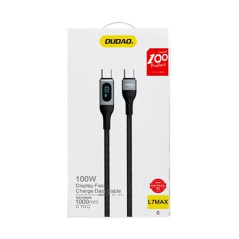 Dudao Dudao kabel USB Typ C - USB Typ C szybkie ładowanie PD 100W czarny (L7MaxC) Dudao Dudao kabel USB Typ C - USB Typ C szybkie ładowanie PD 100W czarny (L7MaxC)