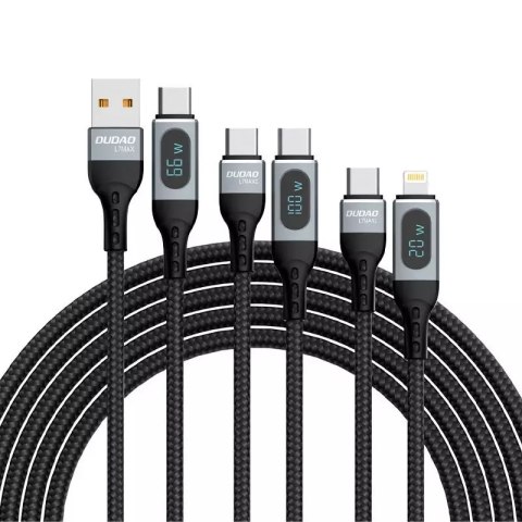 Dudao Dudao kabel USB Typ C - USB Typ C szybkie ładowanie PD 100W czarny (L7MaxC) Dudao Dudao kabel USB Typ C - USB Typ C szybkie ładowanie PD 100W czarny (L7MaxC)
