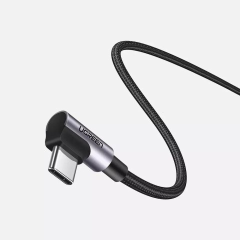 UGreen Ugreen kątowy kabel przewód z bocznym wtykiem USB Typ C - USB Typ C Power Delivery Quick Charge FCP 3 A 1 m szary (70529 US323) UGreen Ugreen kątowy kabel przewód z bocznym wtykiem USB Typ C - USB Typ C Power Delivery Quick Charge FCP 3 A 1 m szary (70529 US323)