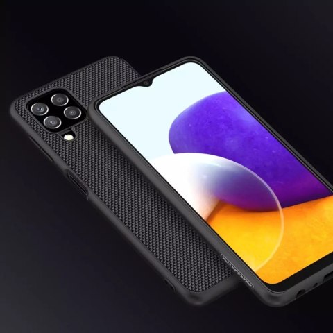 Nillkin Nillkin Textured Case wytrzymałe wzmocnione etui z żelową ramką i nylonem na tyle Samsung Galaxy A22 4G czarny Nillkin Nillkin Textured Case wytrzymałe wzmocnione etui z żelową ramką i nylonem na tyle Samsung Galaxy A22 4G czarny