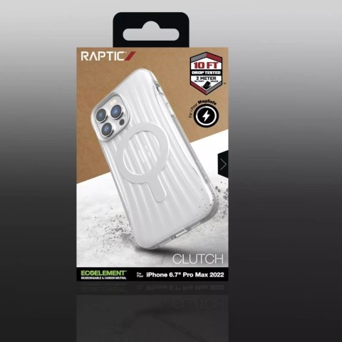 Raptic Raptic Clutch Built Case etui iPhone 14 Pro Max z MagSafe pokrowiec plecki przezroczysty Raptic Raptic Clutch Built Case etui iPhone 14 Pro Max z MagSafe pokrowiec plecki przezroczysty