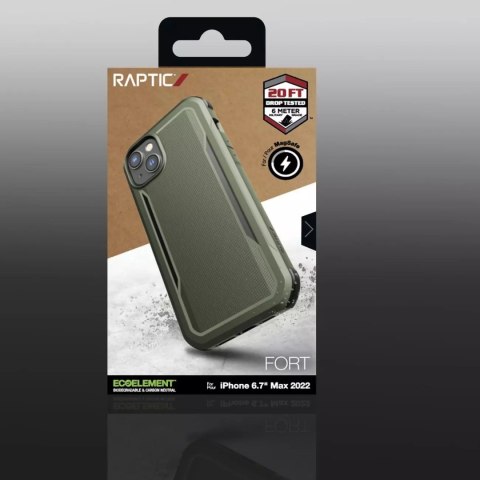 Raptic Raptic Fort Case etui iPhone 14 Plus z MagSafe pancerny pokrowiec zielony Raptic Raptic Fort Case etui iPhone 14 Plus z MagSafe pancerny pokrowiec zielony