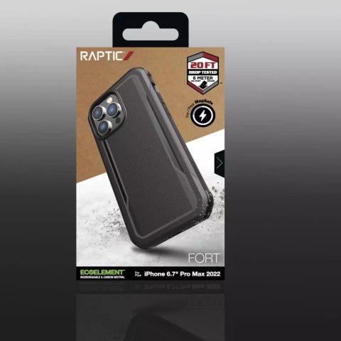 Raptic Raptic Fort Case etui iPhone 14 Pro Max z MagSafe pancerny pokrowiec czarny Raptic Raptic Fort Case etui iPhone 14 Pro Max z MagSafe pancerny pokrowiec czarny