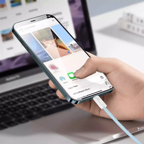 Baseus Baseus Dynamic kabel USB Typ C - Lightning Power Delivery 20W 1m niebieski (CALD000003) Baseus Baseus Dynamic kabel USB Typ C - Lightning Power Delivery 20W 1m niebieski (CALD000003)