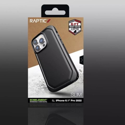 Raptic Raptic Slim Case etui iPhone 14 Pro pokrowiec plecki czarny Raptic Raptic Slim Case etui iPhone 14 Pro pokrowiec plecki czarny