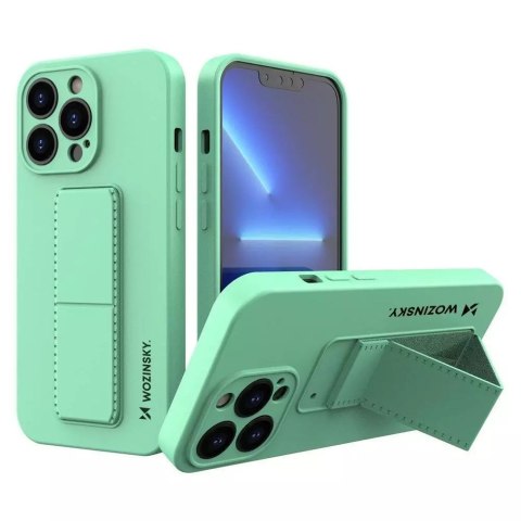 Wozinsky Wozinsky Kickstand Case silikonowe etui z podstawką iPhone 13 Pro Max miętowe Wozinsky Wozinsky Kickstand Case silikonowe etui z podstawką iPhone 13 Pro Max miętowe