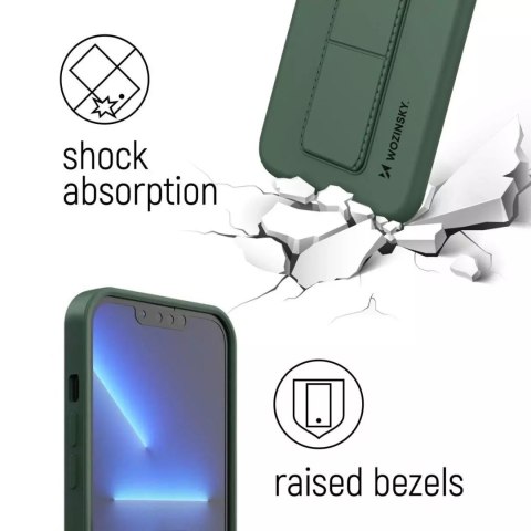 Wozinsky Wozinsky Kickstand Case silikonowe etui z podstawką iPhone 13 Pro Max miętowe Wozinsky Wozinsky Kickstand Case silikonowe etui z podstawką iPhone 13 Pro Max miętowe