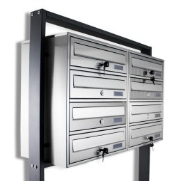 E-hurtownia SKRZYNKA POCZTOWA LOKATORSKA 2X4 STAL NIERDZEWNA