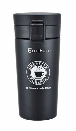 ELITEHOFF TERMICZNY KUBEK DO KAWY 350ml Z FILTREM ELITEHOFF czarny