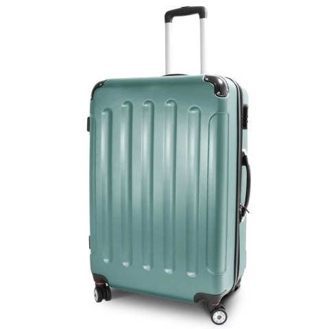 E-hurtownia Walizka podróżna ABS STRIPES rozmiar XL Miętowy E-hurtownia Walizka podróżna ABS STRIPES rozmiar XL Miętowy
