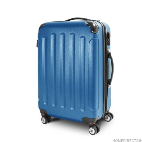 E-hurtownia Walizka podróżna ABS STRIPES rozmiar M Błękitny E-hurtownia Walizka podróżna ABS STRIPES rozmiar M Błękitny